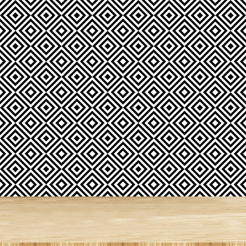 Contemporary Geometric Mural Wallpaper Square Illustration Wall Covering