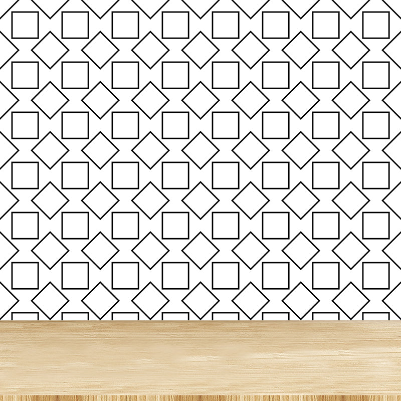 Modern Geometric Mural Wallpaper Square Illustration Multiple Sizes Available