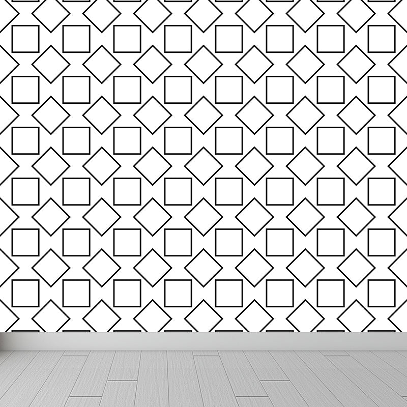 Modern Geometric Mural Wallpaper Square Illustration Multiple Sizes Available