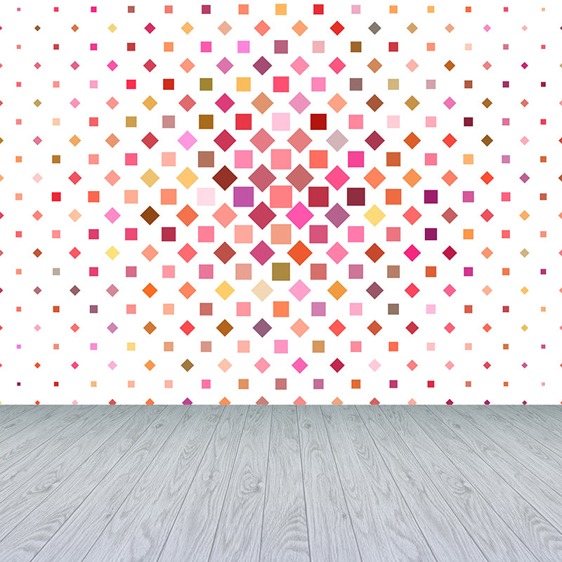 Contemporary Geometric Mural Wallpaper Little Square Multiple Sizes Available