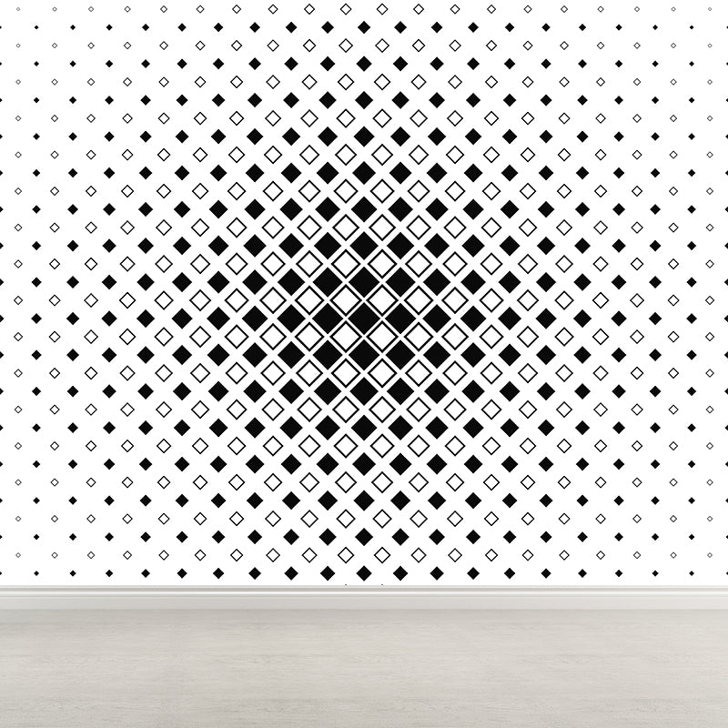 Contemporary Geometric Mural Wallpaper Square Illustration Multiple Sizes Available