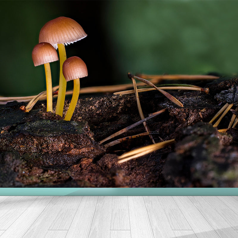 Mushroom Plant Modern Style Mural Environment Friendly Wallpaper for Home Decor