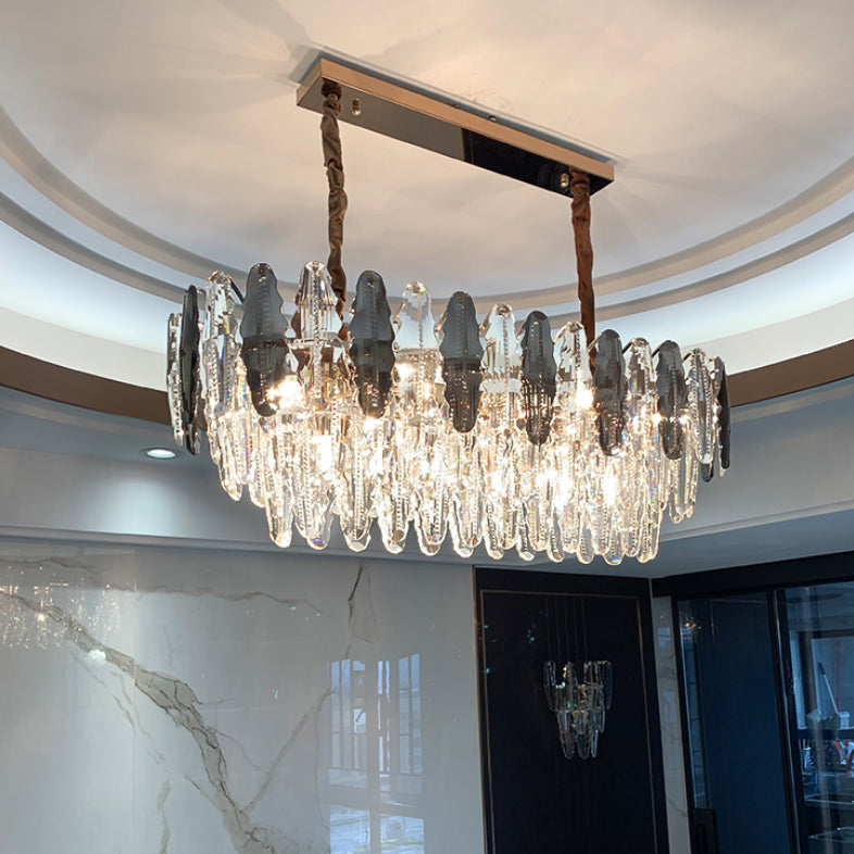 Linear Isola Lucizia a ciondolo Linea Linea Lighting Hanging Island Lights in grigio