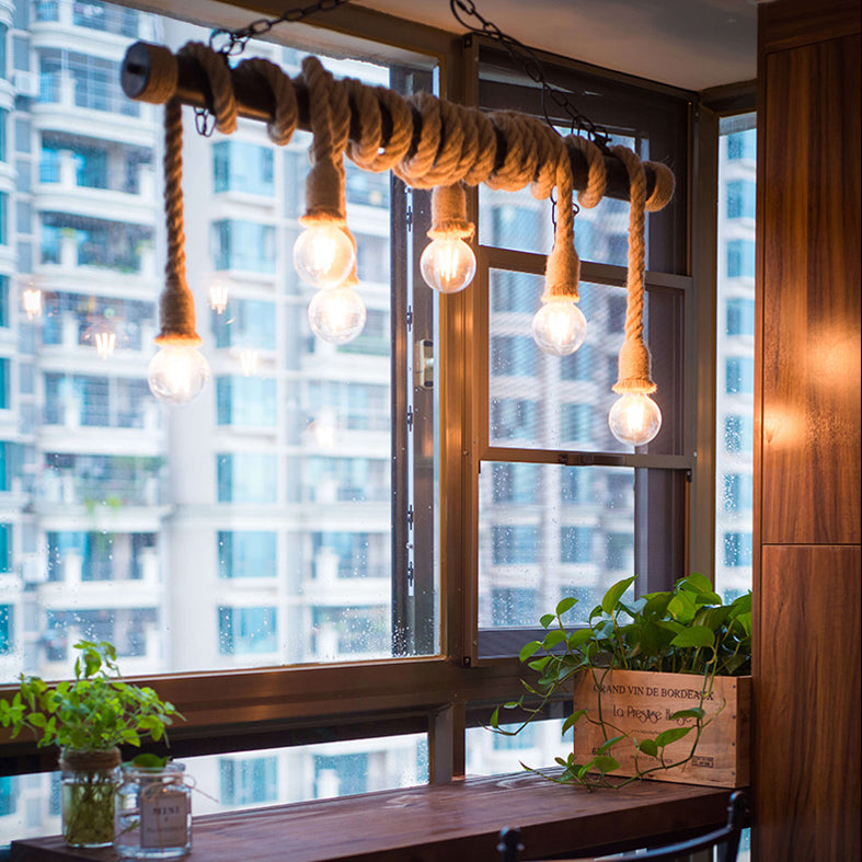 Bulb esposto Isola lampadario Luci industriali Fissature del lampadario per lampadario per tavolo da pranzo