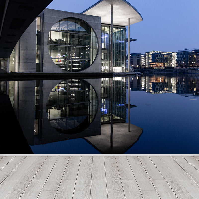 Vibrant Cityscapes Mural Decal Customized Contemporary Wall Covering for Bedroom