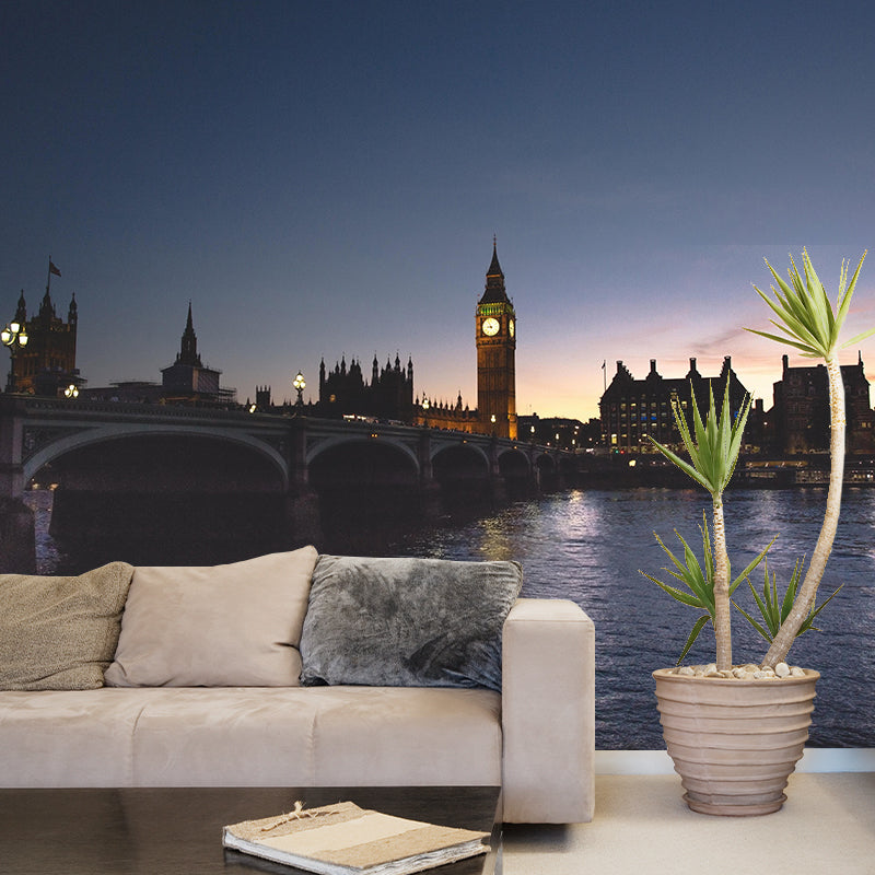 Beautiful Cityscapes Mural Decal Customized Contemporary Wall Covering