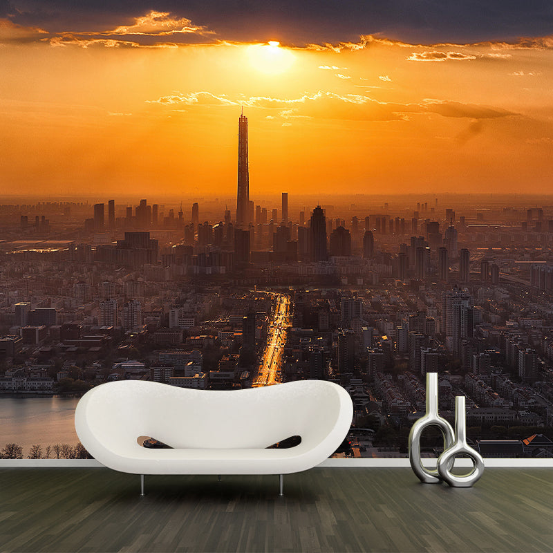 Beautiful Cityscapes Mural Decal Customized Contemporary Wall Covering