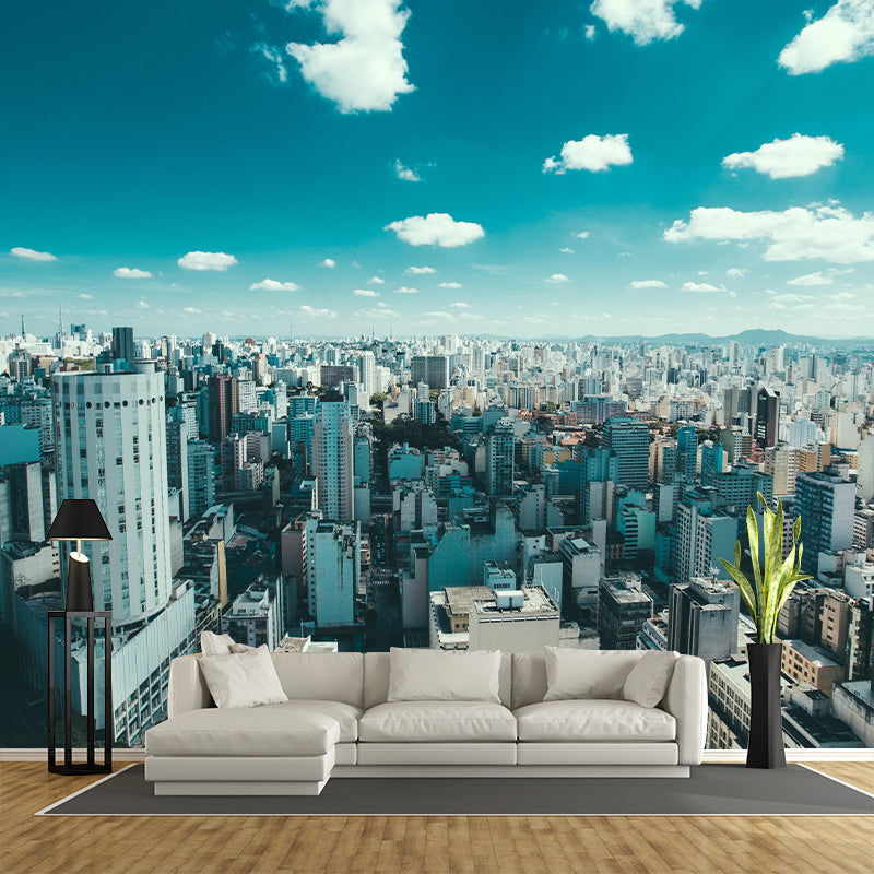 Beautiful Cityscapes Mural Decal Customized Contemporary Wall Covering