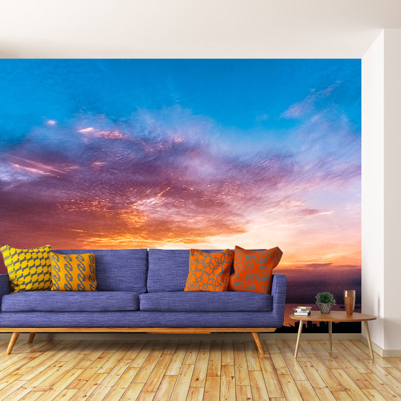 Sky View Contemporary Wall Mural Modernist Wall Covering for Bedroom Decor