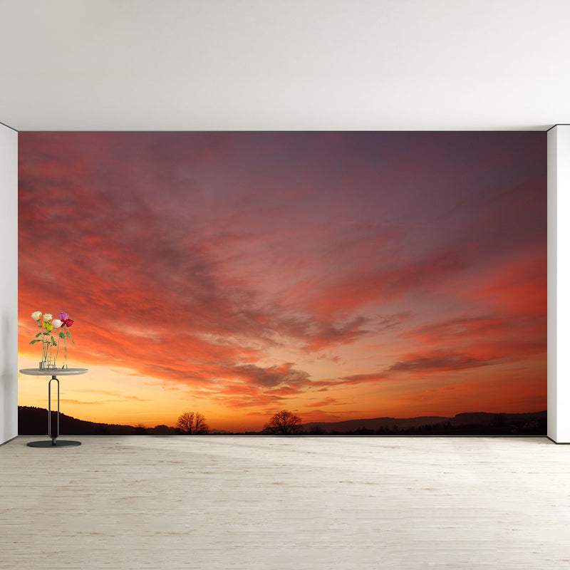 Sky View Contemporary Wall Mural Modernist Wall Covering for Bedroom Decor