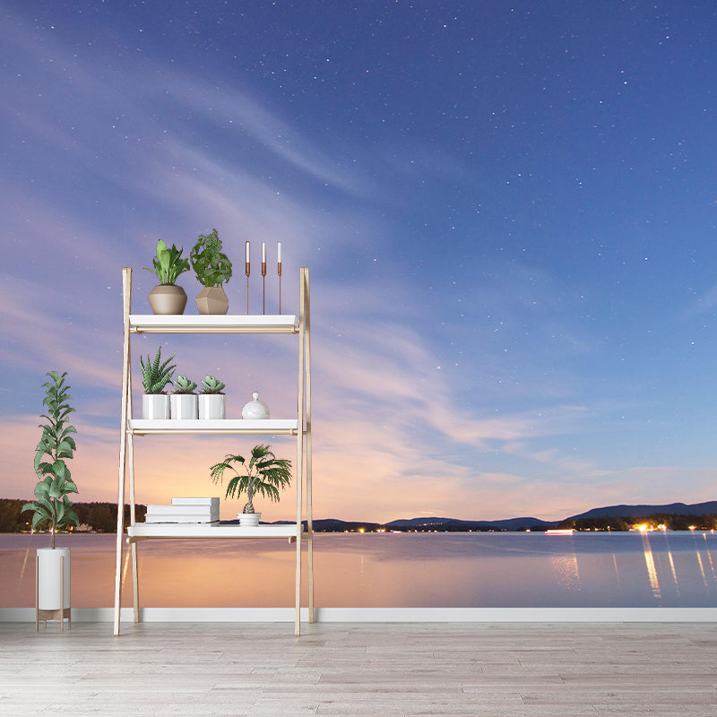 Sky View Contemporary Wall Mural Modernist Wall Covering for Bedroom Decor