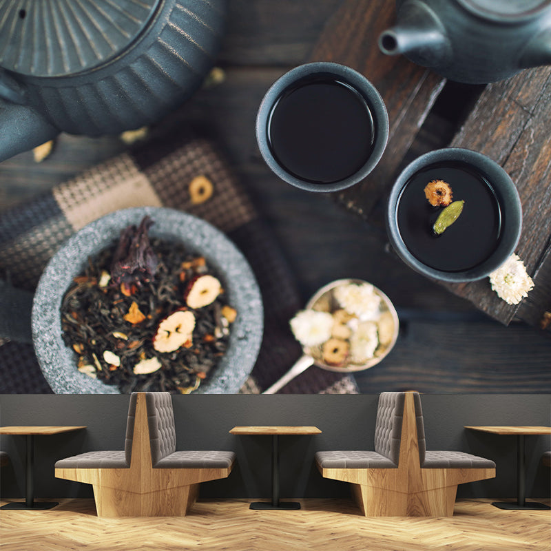 Nice Coffee Wallpaper Mural Full Size Business Wall Covering for Coffee Shop