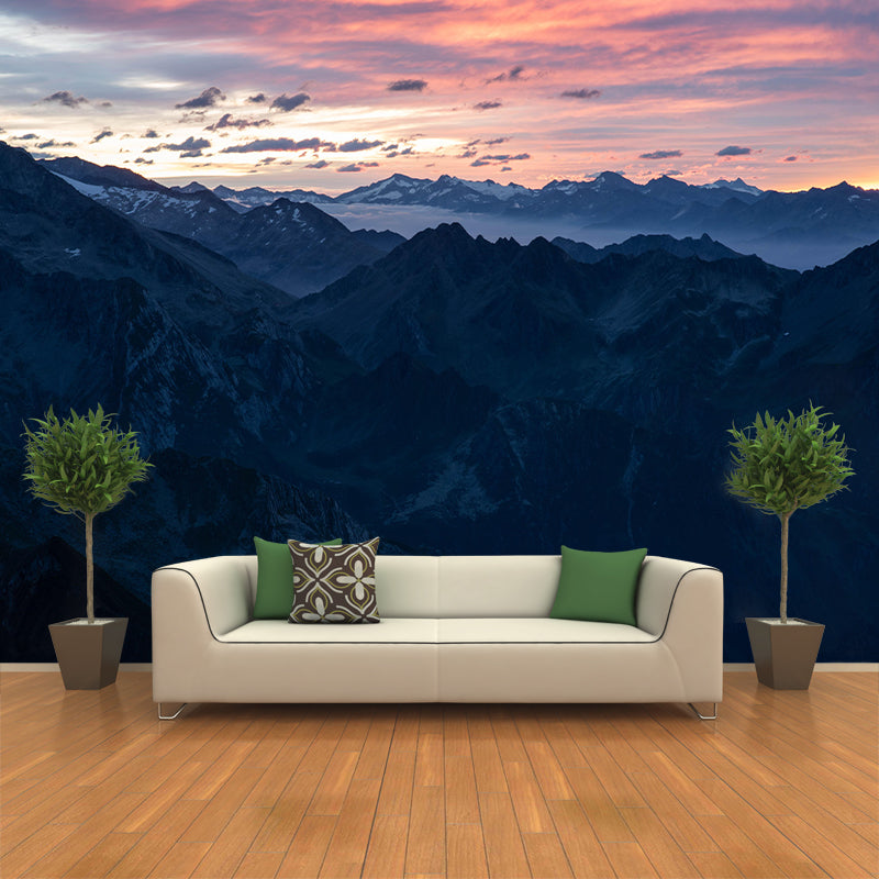 Huge Mountain Modernist Wall Mural Decal Photography Stain Resistant for Living Room