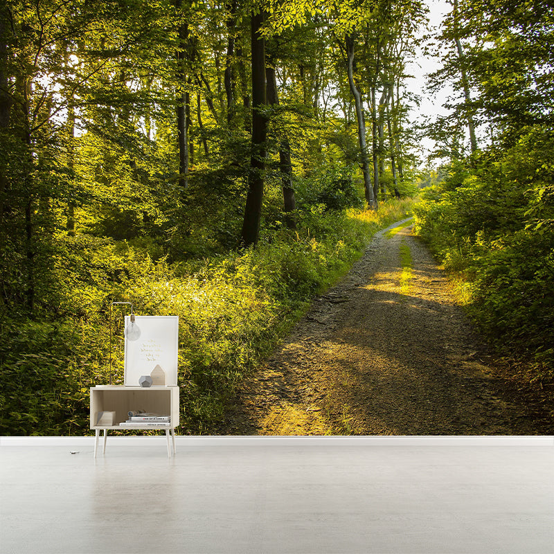 Papier peint mural forêt naturelle, décoration murale moderniste écologique en couleur douce