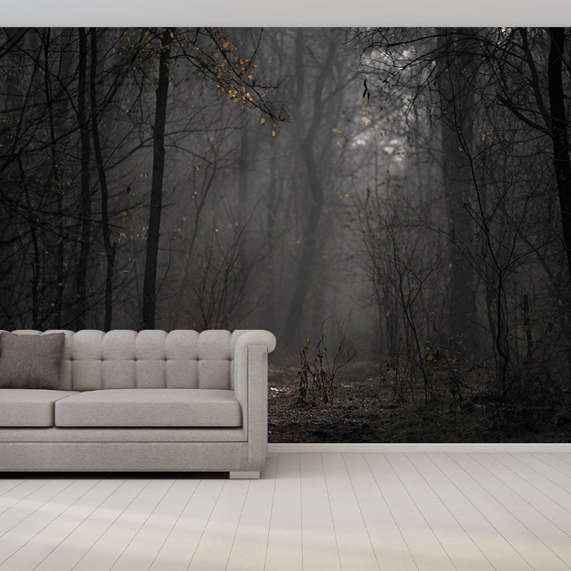 Huge Forest Modernist Wall Mural Decal Photography Stain Resistant for Living Room