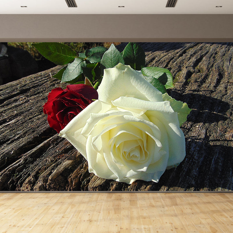 Beautiful Rose Wallpaper Mural Contemporary Style Wall Decor for Bedroom