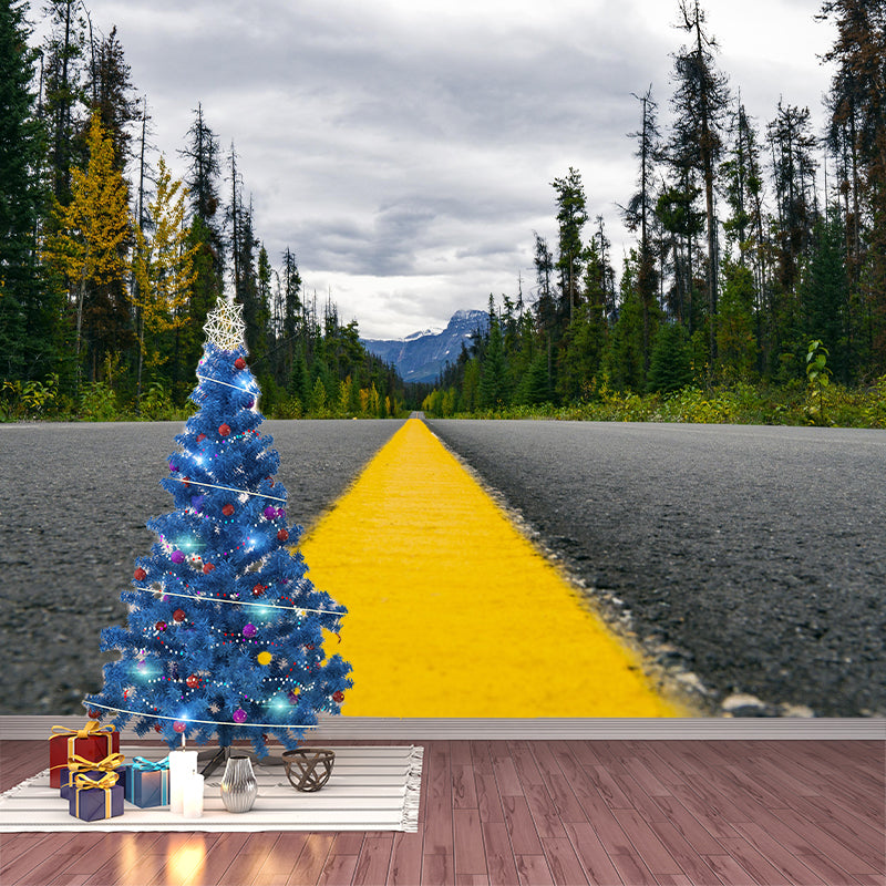 Full Size Photography Modern Mural Wallpaper with Road Pattern for Home Decor