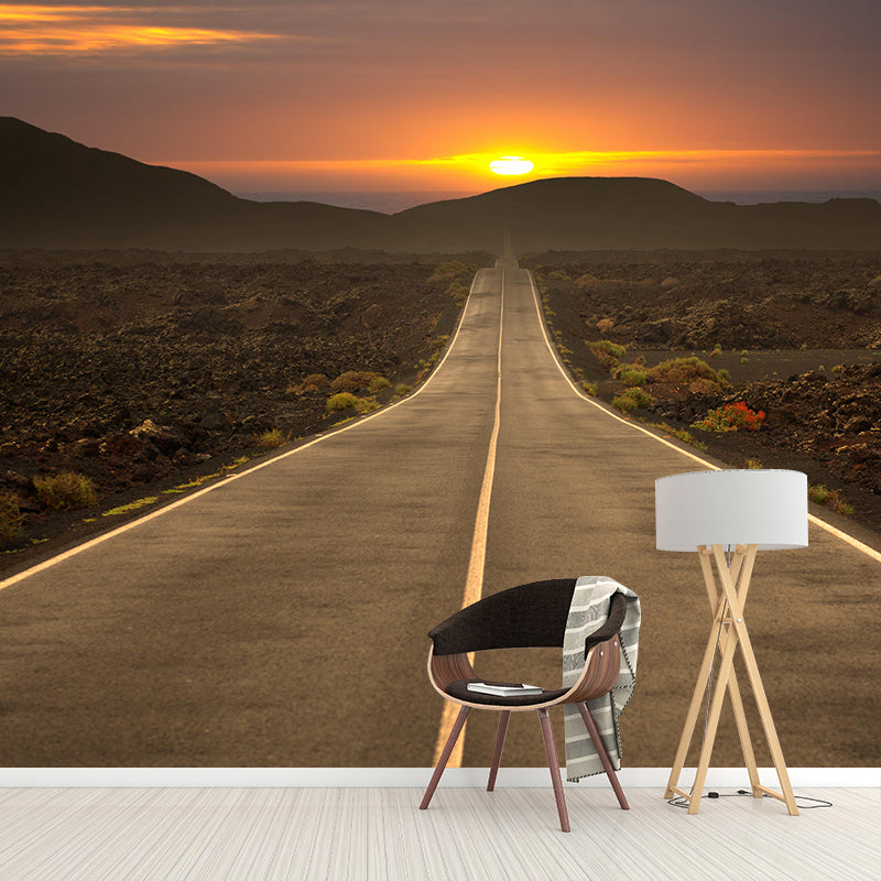 Full Size Photography Modern Mural Wallpaper with Road Pattern for Home Decor