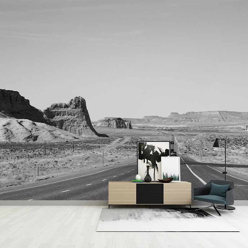 Full Size Photography Modern Mural Wallpaper with Road Pattern for Home Decor