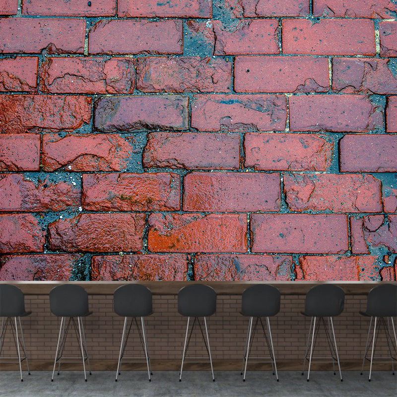 Industrial Style Wallpaper Murals with Brick Wall Pattern Environment Friendly Wall Covering
