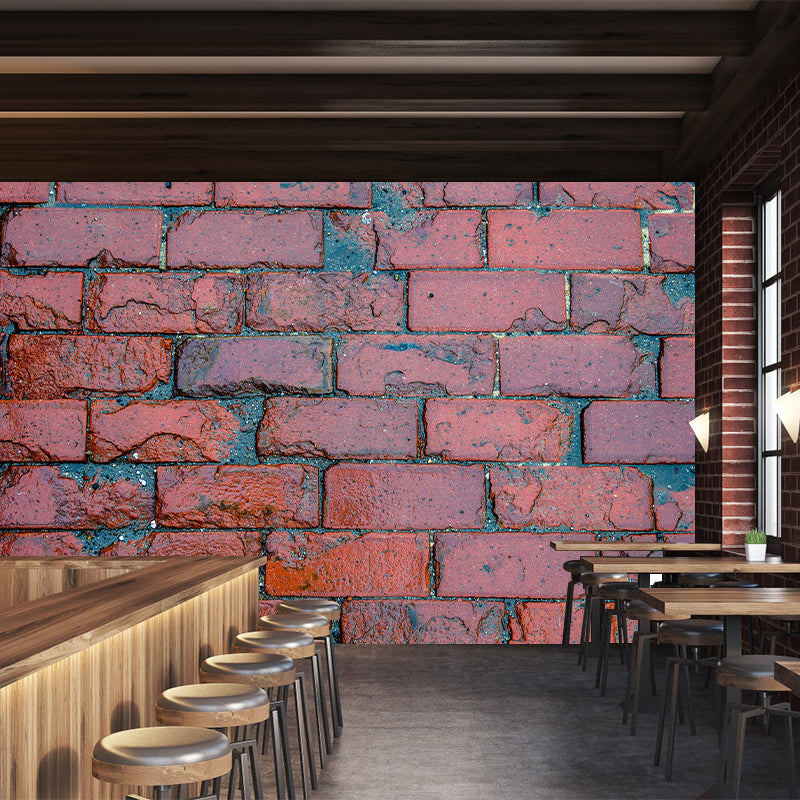 Industrial Style Wallpaper Murals with Brick Wall Pattern Environment Friendly Wall Covering