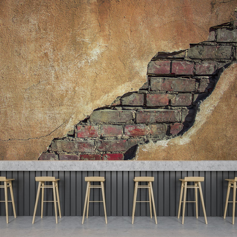 Brick Surface Mural Wallpaper Eco-friendly Stain Resistant Living Room Wall Covering