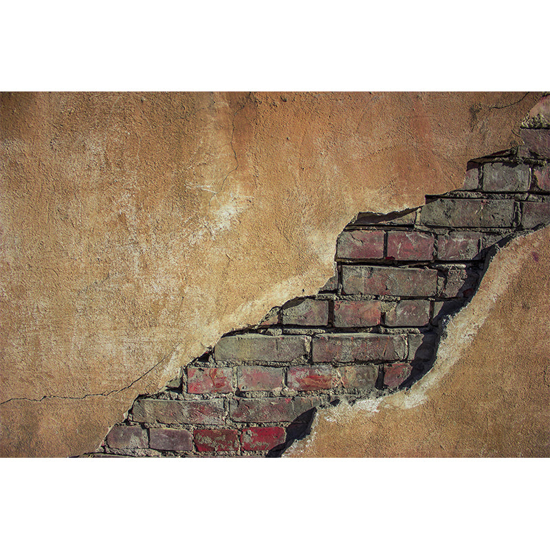 Brick Surface Mural Wallpaper Eco-friendly Stain Resistant Living Room Wall Covering