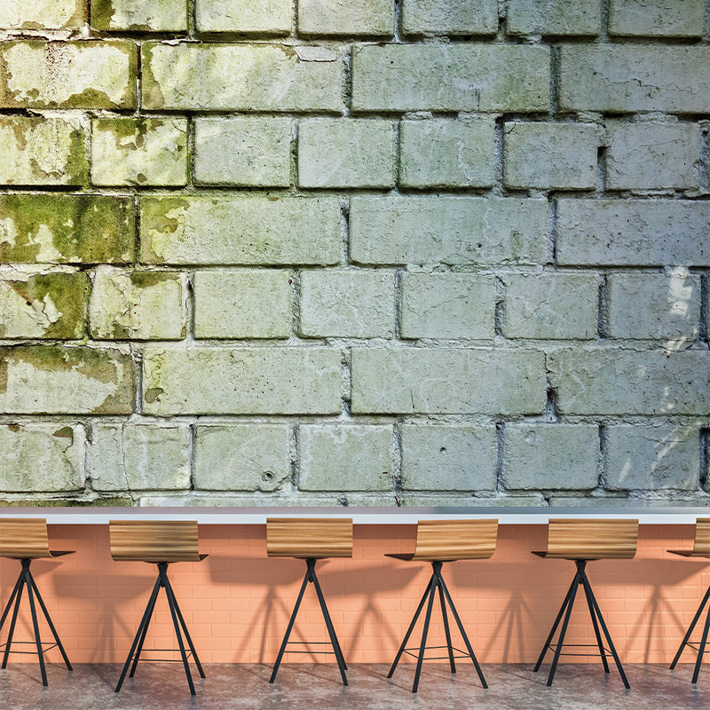 Industrial Style Wallpaper Murals with Brick Wall Pattern Stain Resistant Wall Covering