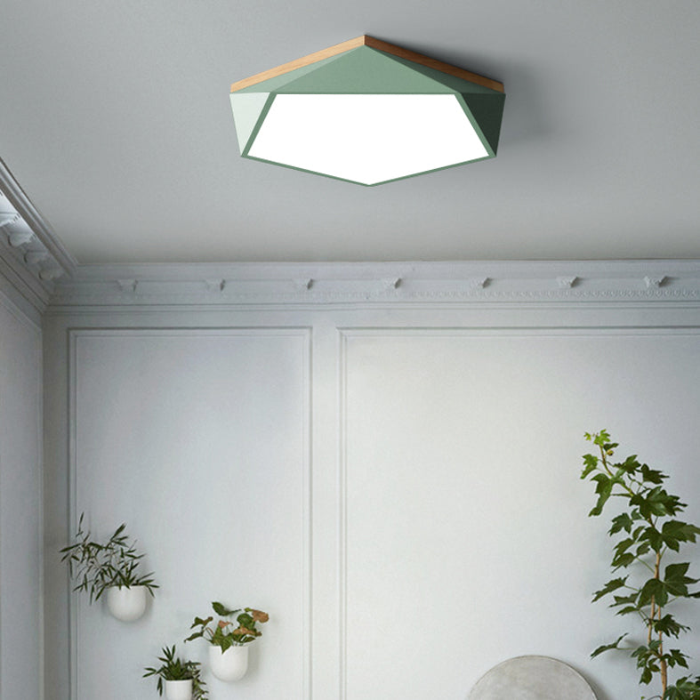 Lampe LED moderne Macaron encastré Pentagone pour salon chambre à coucher