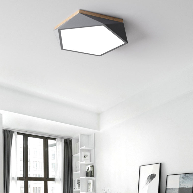 Lampe LED moderne Macaron encastré Pentagone pour salon chambre à coucher