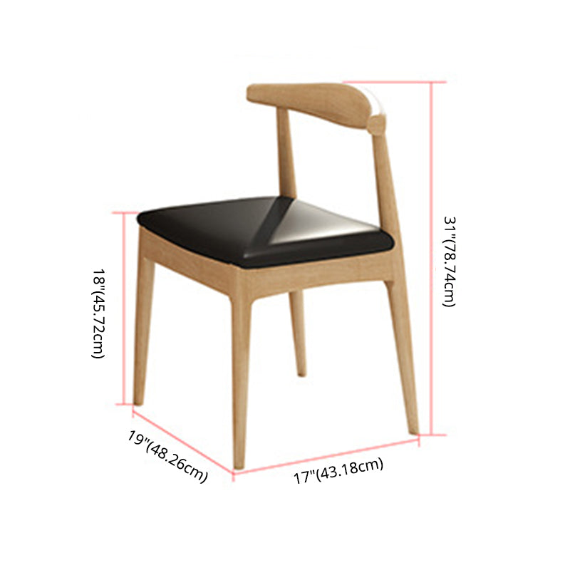 Modern Style Solid Wood Dining Set with Rectangle Shape Table and 4 Legs Base for Home Use