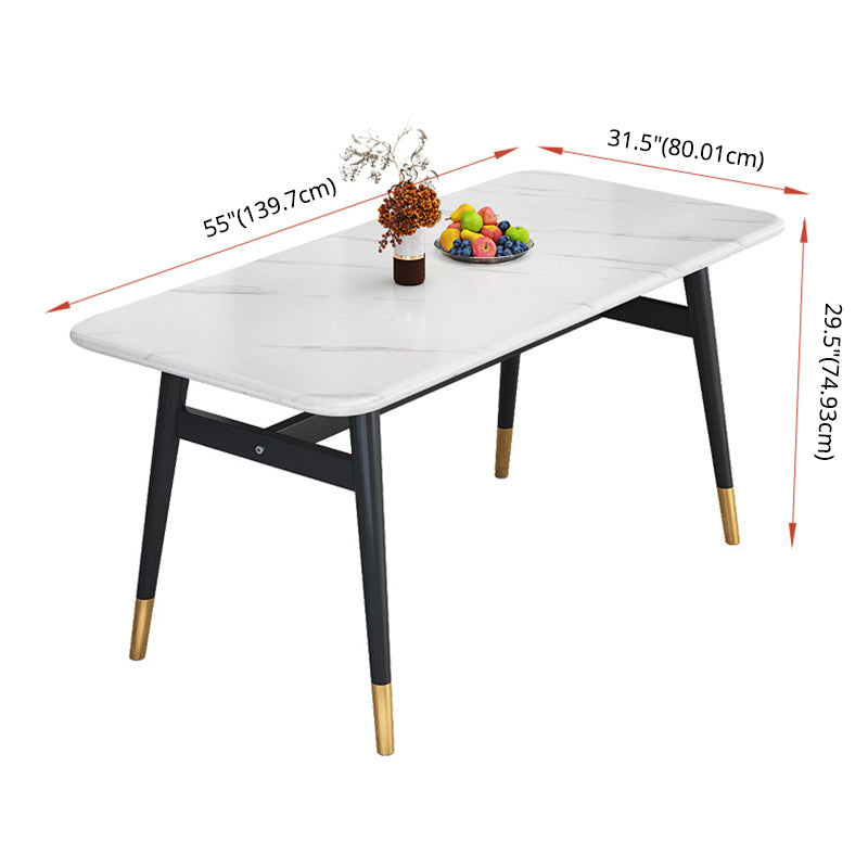 Modern Standard Sintered Stone Top Dining Room Set of Rectangle Shape for Kitchen Table Set