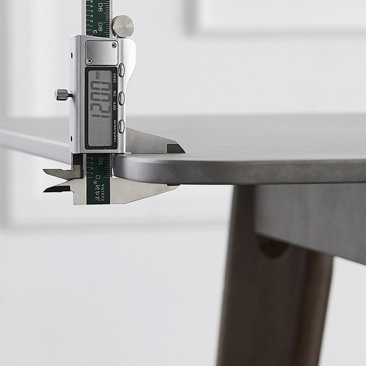 Minimalist Gray Sintered Stone Top Dining Set Rectangle Shape Standard Dining Set for Kitchen