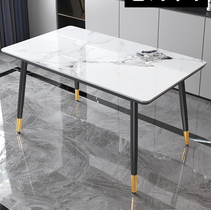 Contemporary Fixed Dining Room Table Set with 4 Legs Base Kitchen Dining Furniture