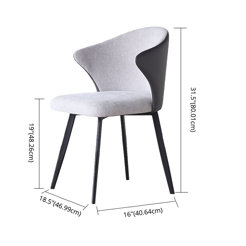 Modern Sintered Stone White Dining Set with Rectangle Table and Black Legs Home Dining Set