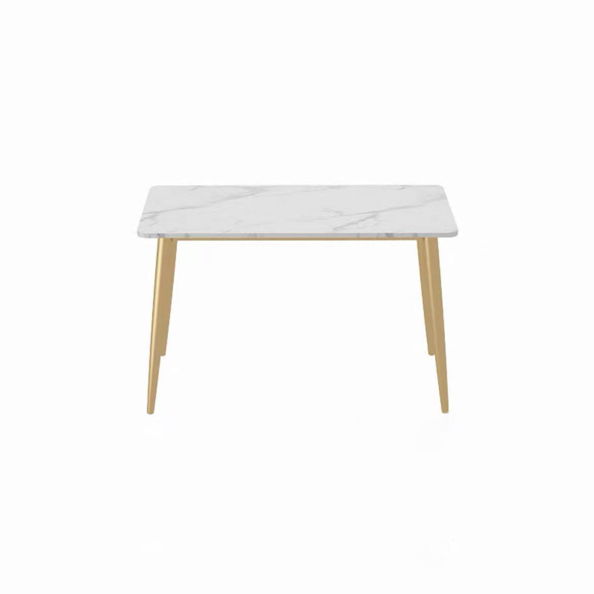 Minimalist Style Rectangular Sintered Stone Dining Set White Standard Dining Set for Kitchen