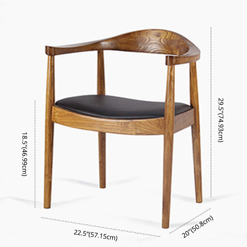 Minimalist Style Solid Wood Dining Room Set with 2 Black Metallic Legs for Kitchen Furniture