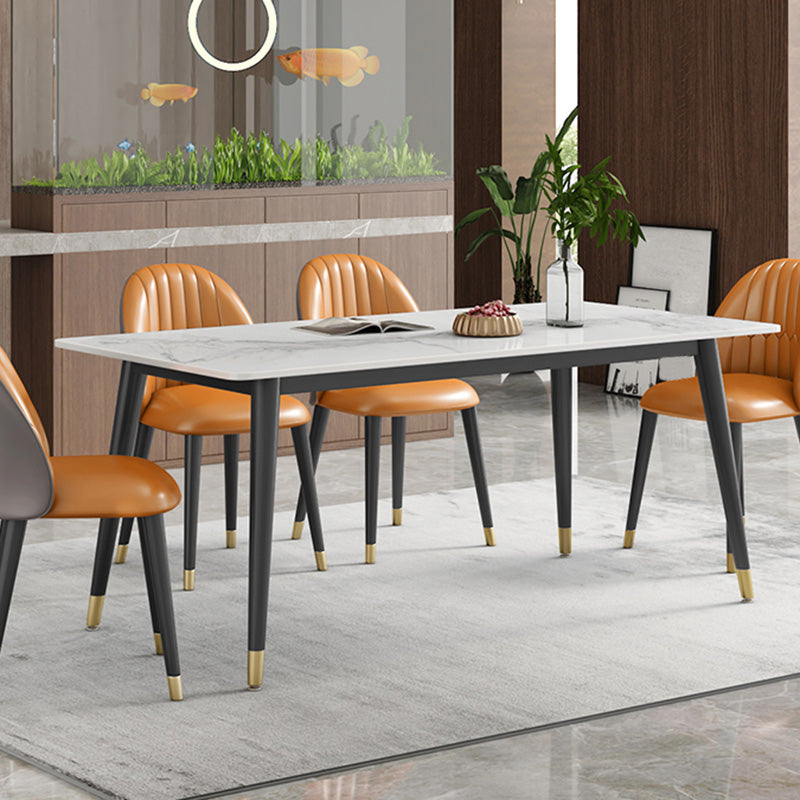 Modern Style Sintered Stone Dining Room Set with Rectangle Shape Dining Table Furniture