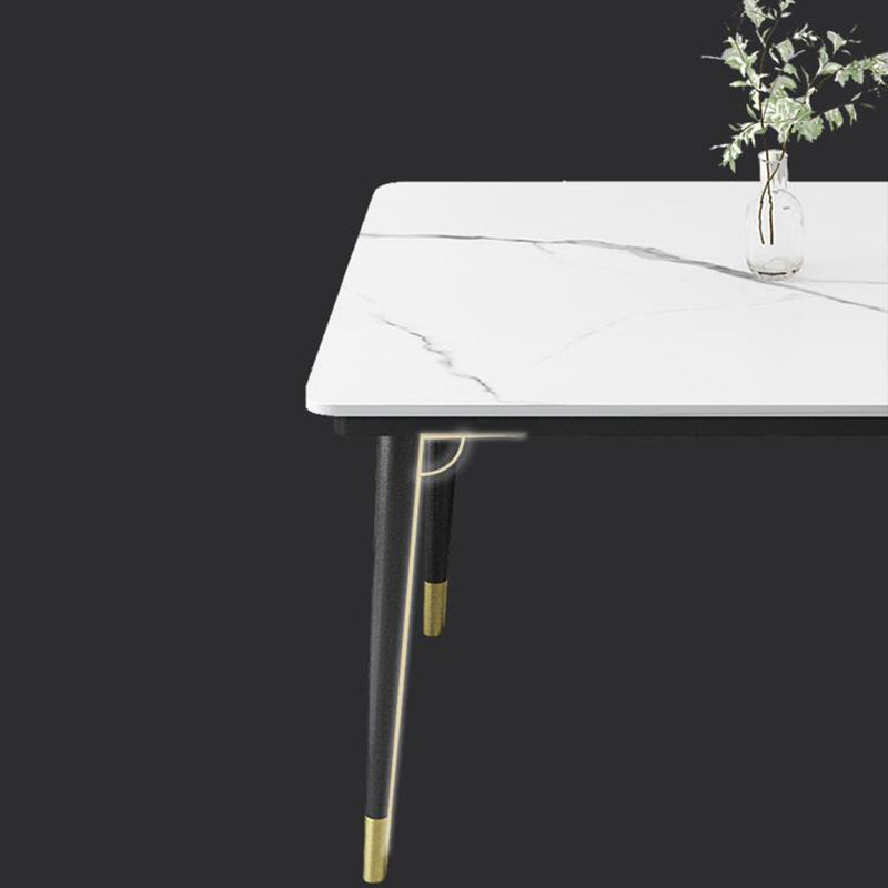 Kitchen Modern Sintered Stone Top Dining Room Furniture Set with 4 Legs Base Dining Set