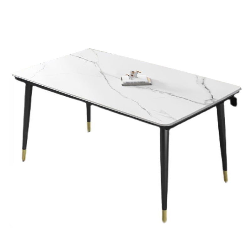 Kitchen Modern Sintered Stone Top Dining Room Furniture Set with 4 Legs Base Dining Set