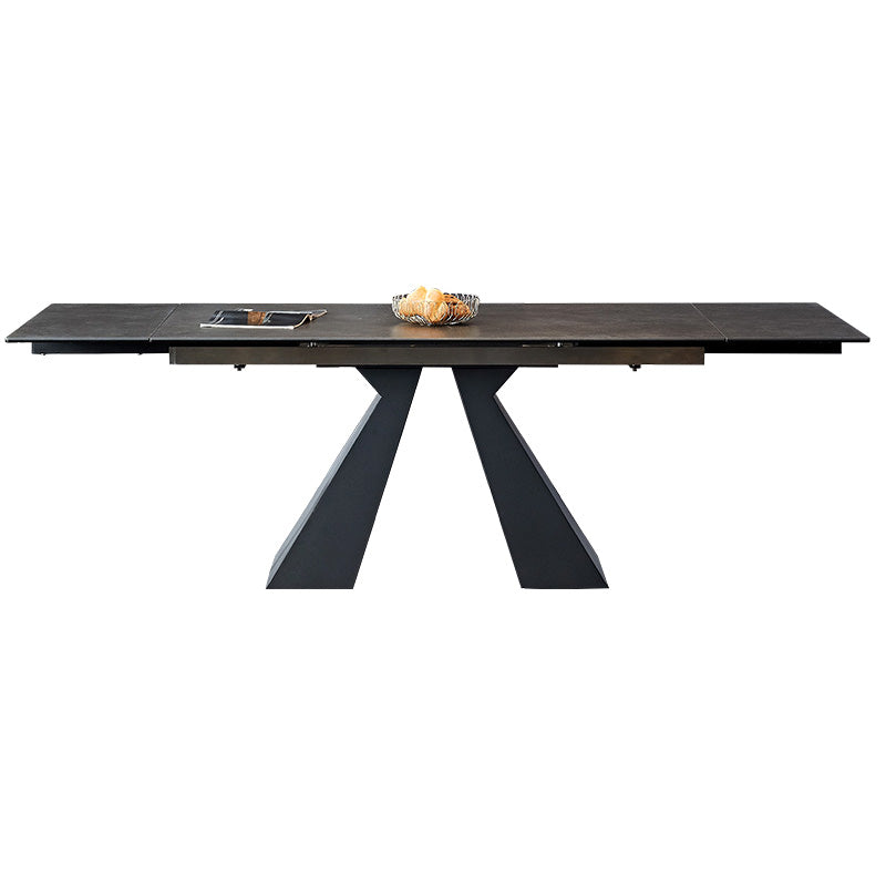 Modern Sintered Stone Extendable Dining Table Set Rectangle Home Dining Set
