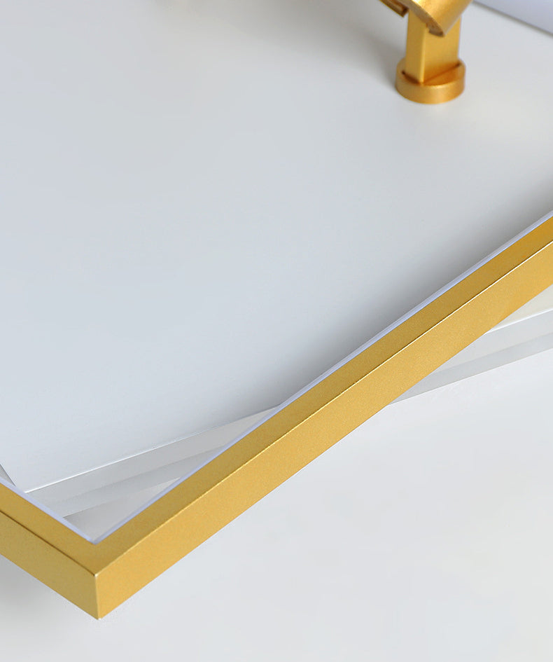 Plafonnier LED de luxe moderne en fer forgé carré encastré avec abat-jour en acrylique