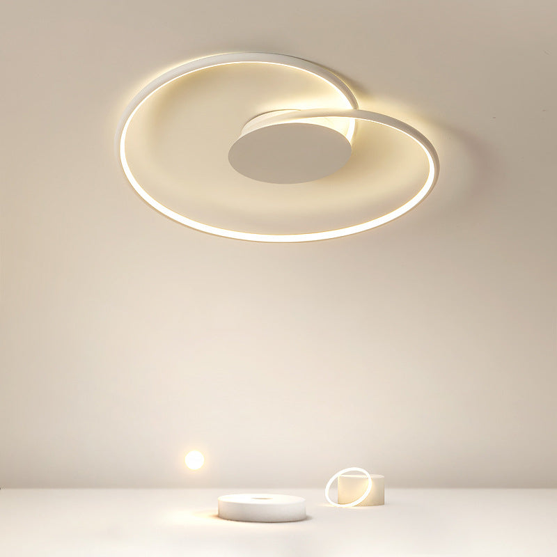 Modern Artistic LED Ceiling Light Aluminium Linear Flush Mount with Silicone Shade