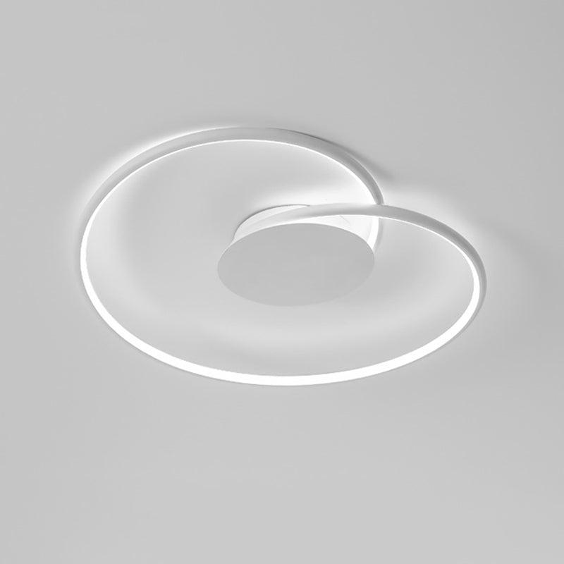 Modern Artistic LED Ceiling Light Aluminium Linear Flush Mount with Silicone Shade