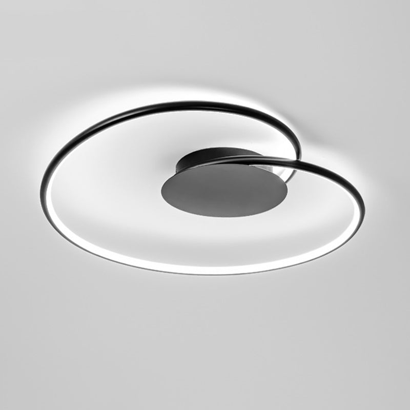 Modern Artistic LED Ceiling Light Aluminium Linear Flush Mount with Silicone Shade