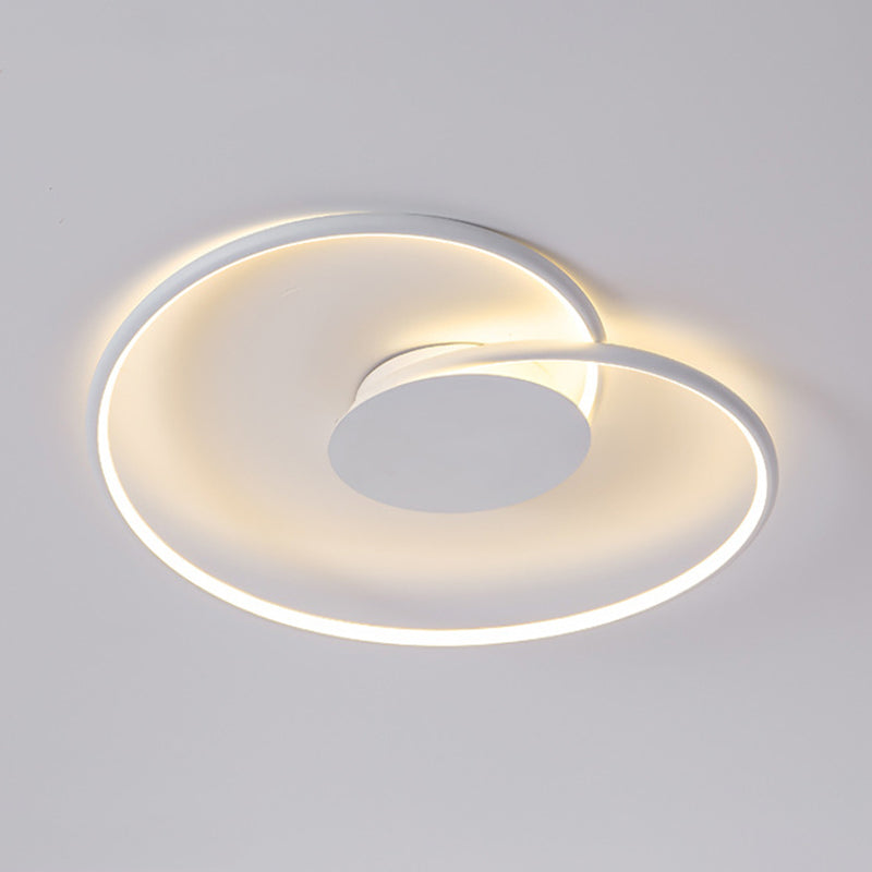 Modern Artistic LED Ceiling Light Aluminium Linear Flush Mount with Silicone Shade
