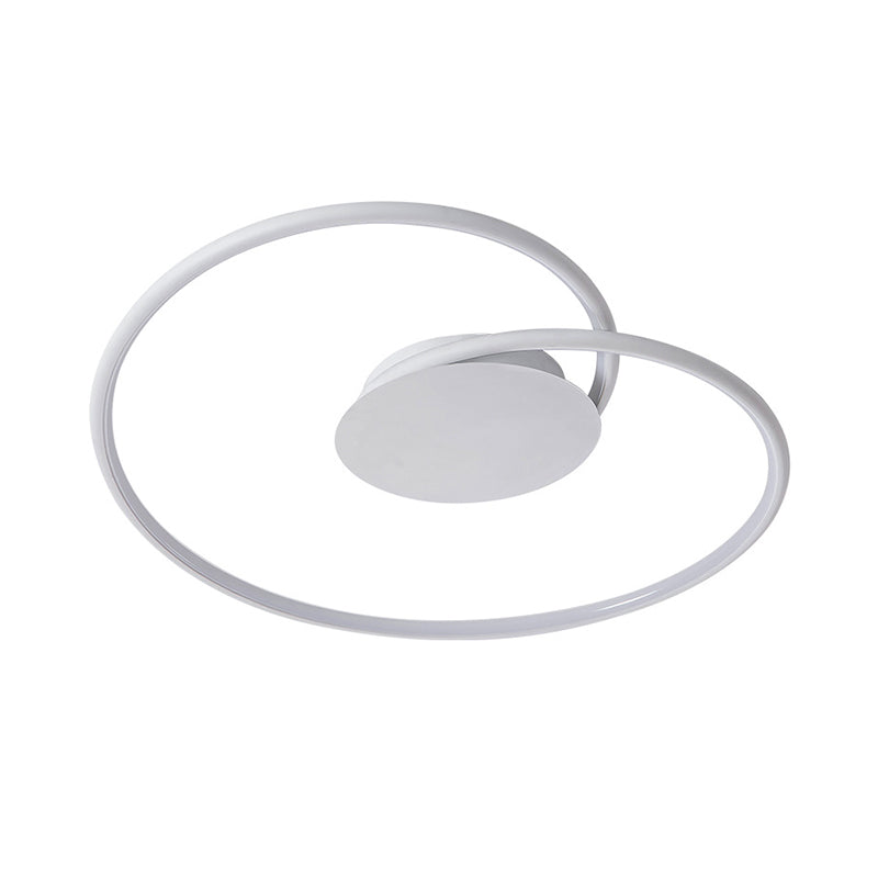 Modern Artistic LED Ceiling Light Aluminium Linear Flush Mount with Silicone Shade