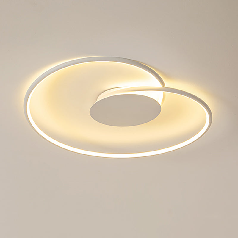 Lámpara de techo LED artística moderna, montaje empotrado lineal de aluminio con pantalla de silicona