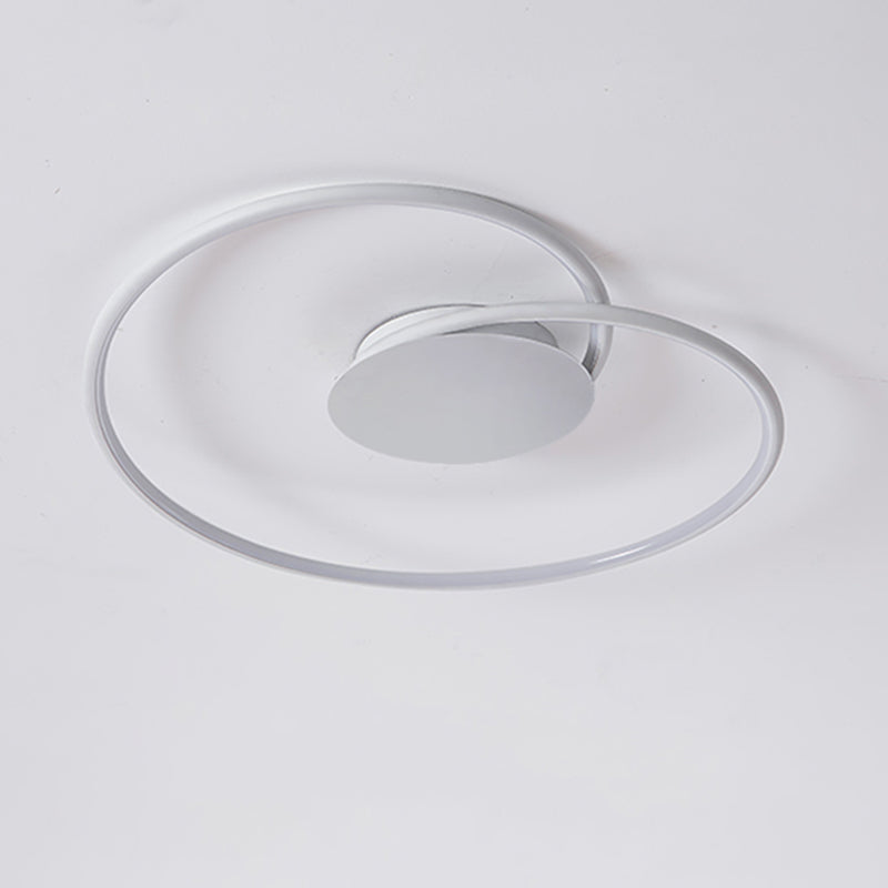 Modern Artistic LED Ceiling Light Aluminium Linear Flush Mount with Silicone Shade