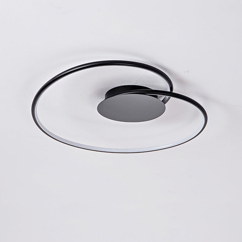 Modern Artistic LED Ceiling Light Aluminium Linear Flush Mount with Silicone Shade